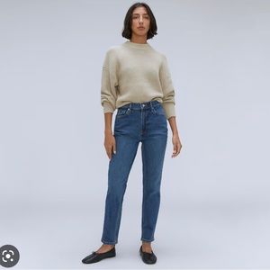 Everlane Ankle Straight Jeans Mid-Rise Medium Wash Women's Size 29